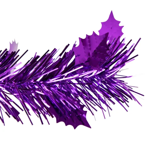 Sale 6' Purple Tinsel Pop-Up Artificial Christmas Tree, Unlit Pop Up