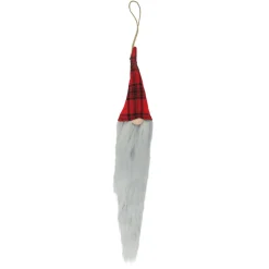 Discount 20" Red and Black Plaid Hanging Christmas Gnome Gnomes
