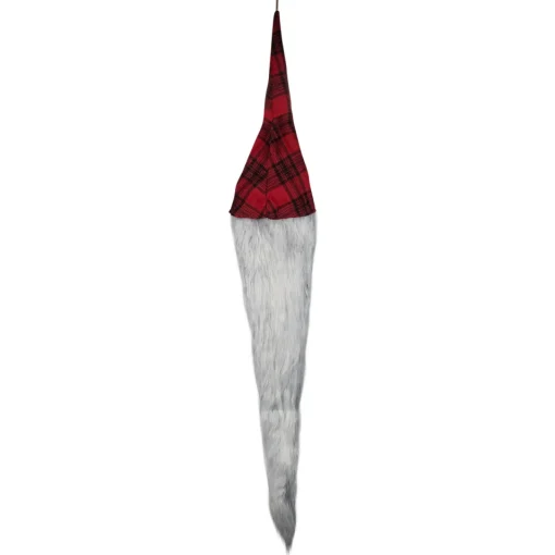 Best 30" Red and Black Plaid Hanging Christmas Gnome Gnomes