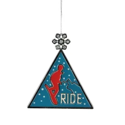 Best 3.75" Red and Blue Ride Ski Triangular Charm Christmas Ornament Sports