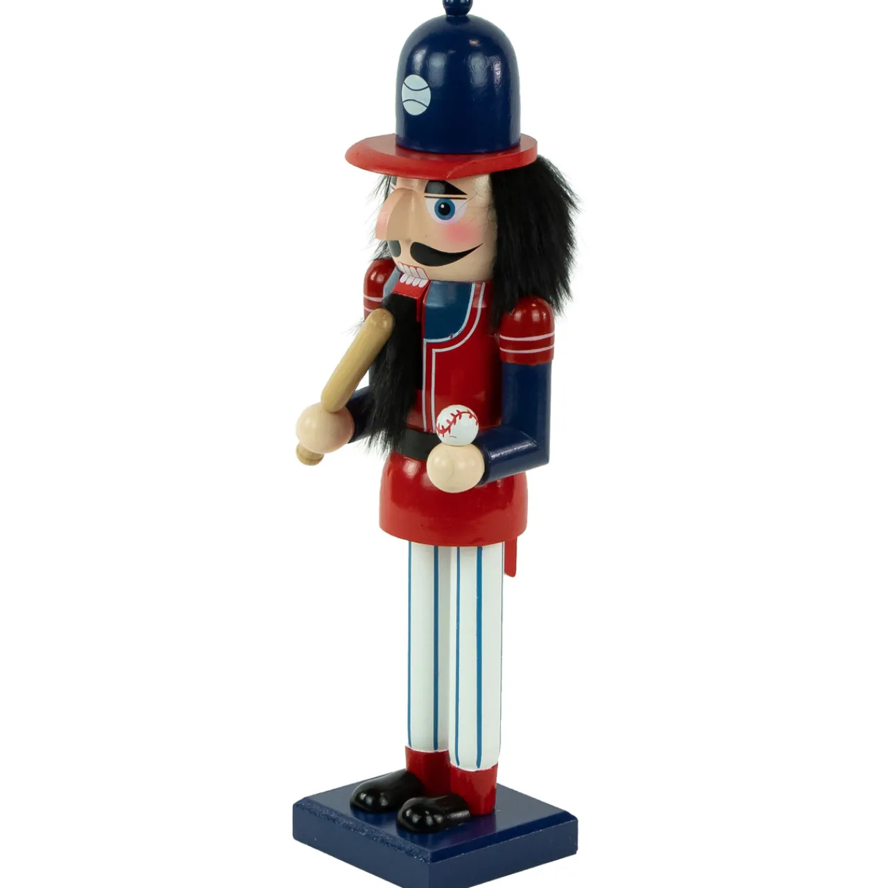 Clearance 14" Red and Blue Wooden Christmas Nutcracker Baseball Player Nutcrackers
