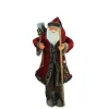 Outlet 48" Red and Brown Santa Claus with Walking Stick Standing Christmas Figure Santa Claus
