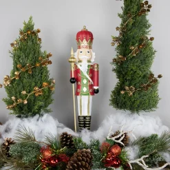 Outlet 22" Red and Gold Christmas Nutcracker with Scepter Nutcrackers