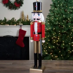 Online 36" Red and Gold Christmas Soldier Nutcracker with Sword Nutcrackers