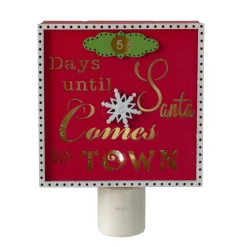 Discount 5" Red and Gold Santa Countdown Christmas Night Light Night Lights