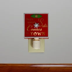 Discount 5" Red and Gold Santa Countdown Christmas Night Light Night Lights