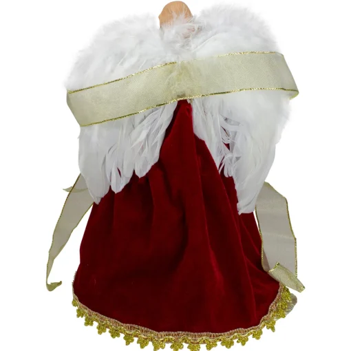 Outlet 14" Red and Gold Traditional Angel Christmas Tree Topper - Unlit Angels