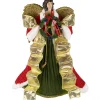 Online 18" Red and Green Angel with Wreath Christmas Tree Topper, Unlit Angels