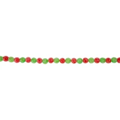 Online 6' Red and Green Glittered Candy Drop Christmas Garland, Unlit Pre Decorated