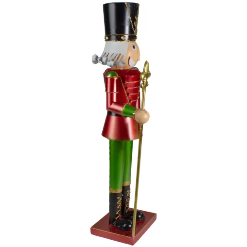23.75" Red and Green Metal Nutcracker Soldier Christmas Decoration Nutcrackers