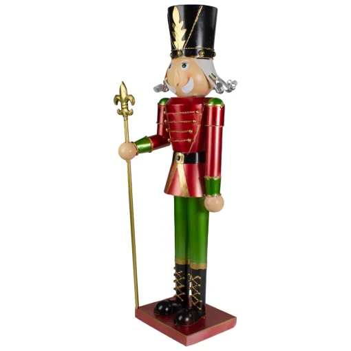 23.75" Red and Green Metal Nutcracker Soldier Christmas Decoration Nutcrackers