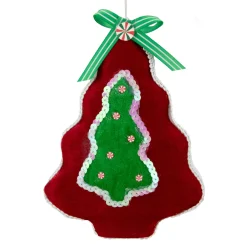 Outlet 7.5" Red and Green Peppermint Tree Christmas Ornament Garden & Floral