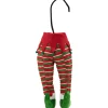 Online 19" Red and Green Striped Elf Legs Christmas Decoration Novelty