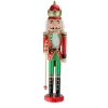 Sale 24" Red and Green Wooden Christmas Nutcracker King with Scepter Nutcrackers