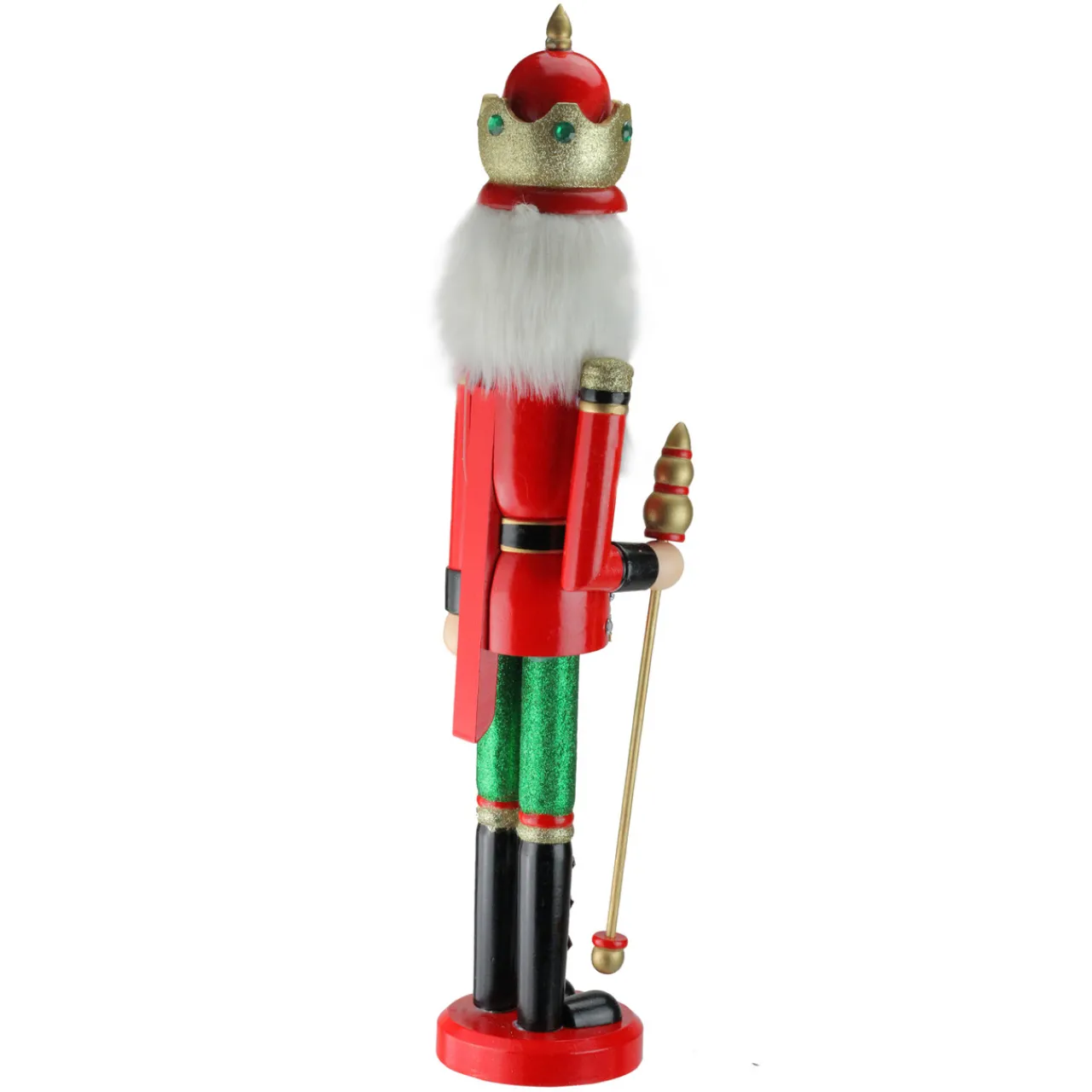 Sale 24" Red and Green Wooden Christmas Nutcracker King with Scepter Nutcrackers