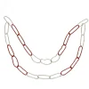 Clearance 36" Red and Silver Round Loops Christmas Chain Garland - Unlit Colorful