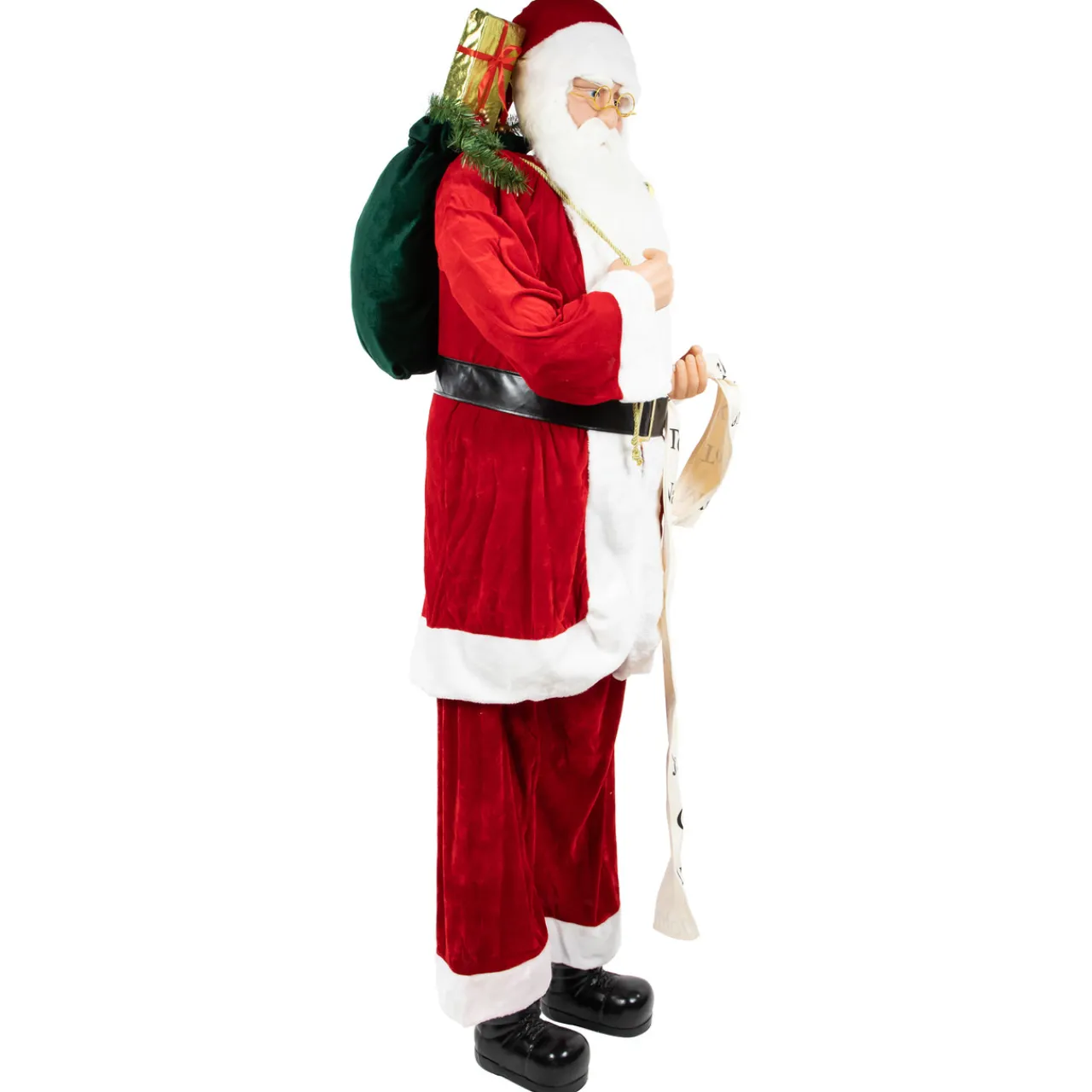 Hot 72" Red and White Santa Claus with Naughty or Nice List Christmas Figure Santa Claus