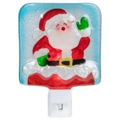 Discount 6" Red and White Santa Claus Christmas Night Light Night Lights