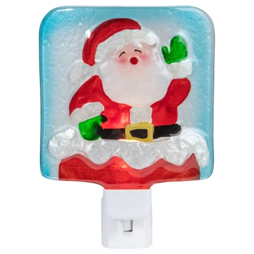 Discount 6" Red and White Santa Claus Christmas Night Light Night Lights