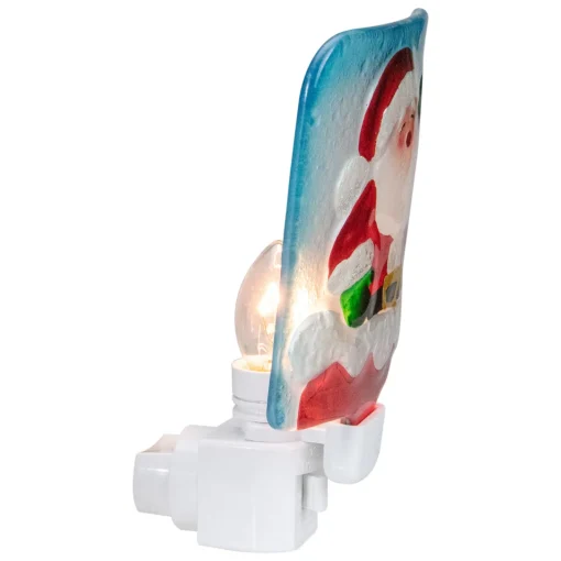 Discount 6" Red and White Santa Claus Christmas Night Light Night Lights