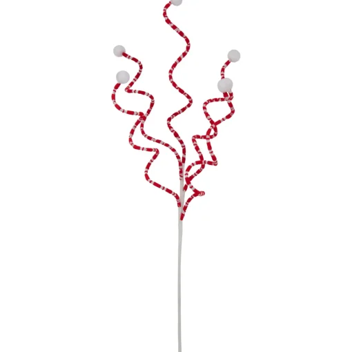 Outlet 24" Red and White Striped Candy Cane Curls Christmas Spray Sprays, Picks & Branches