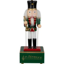 Sale 12" Red Animated and Musical Christmas Nutcracker with Trumpet Nutcrackers