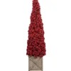 Discount 50" Red Berry Cone Potted Christmas Topiary Topiaries