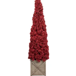 Discount 50" Red Berry Cone Potted Christmas Topiary Topiaries