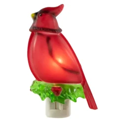 Online 5.5" Red Cardinal Bird Christmas Night Light Night Lights