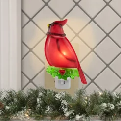 Online 5.5" Red Cardinal Bird Christmas Night Light Night Lights