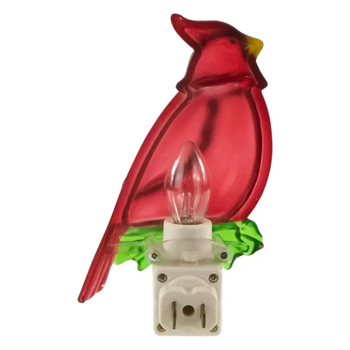 Online 5.5" Red Cardinal Bird Christmas Night Light Night Lights