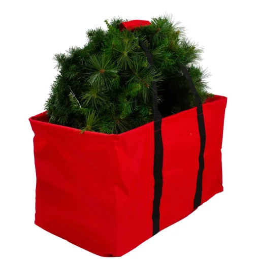 Hot 22" Red Collapsible Multi-Purpose Christmas Storage Bag with Carrying Handles Storage