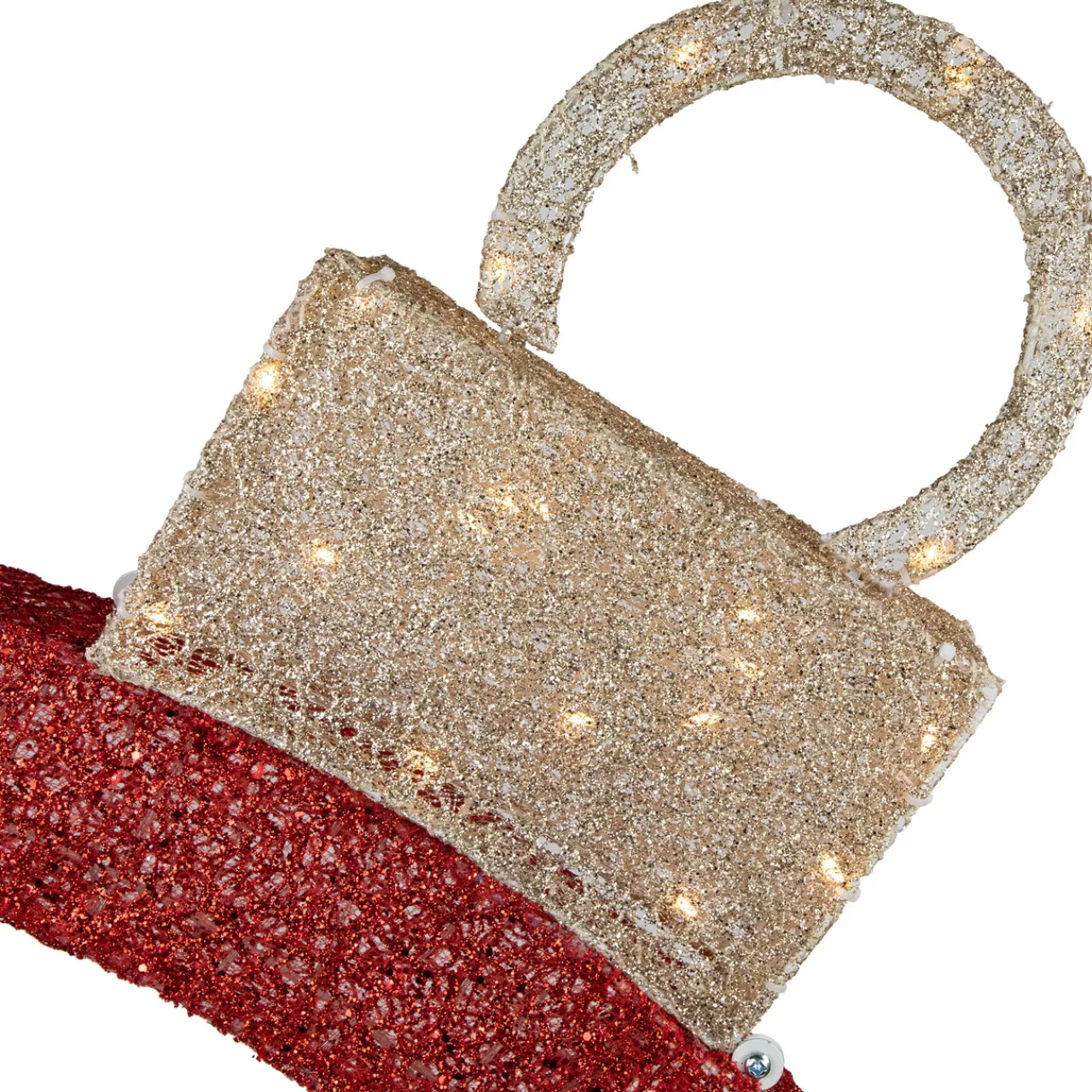 Hot 4.25' Red LED Lighted Ornament Arch Outdoor Christmas Decoration - Warm White Lights Lighted