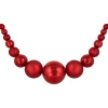 Hot 6' Red Shiny and Matte Shatterproof Ball Christmas Swag Unlit Swags