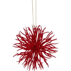 Hot 4.5" Red Starburst Christmas Ornament Symbols