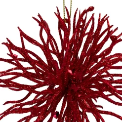 Hot 4.5" Red Starburst Christmas Ornament Symbols