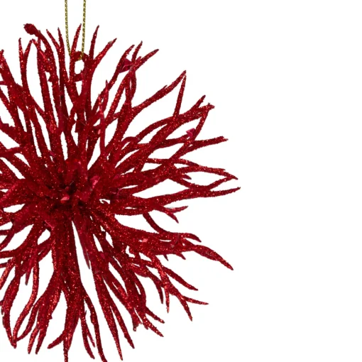 Hot 4.5" Red Starburst Christmas Ornament Symbols