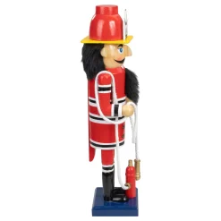Hot 14 Red Wooden Fireman with Hose Christmas Nutcracker Nutcrackers
