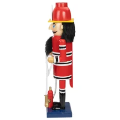 Hot 14 Red Wooden Fireman with Hose Christmas Nutcracker Nutcrackers