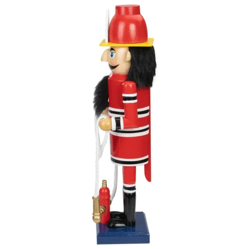 Hot 14 Red Wooden Fireman with Hose Christmas Nutcracker Nutcrackers