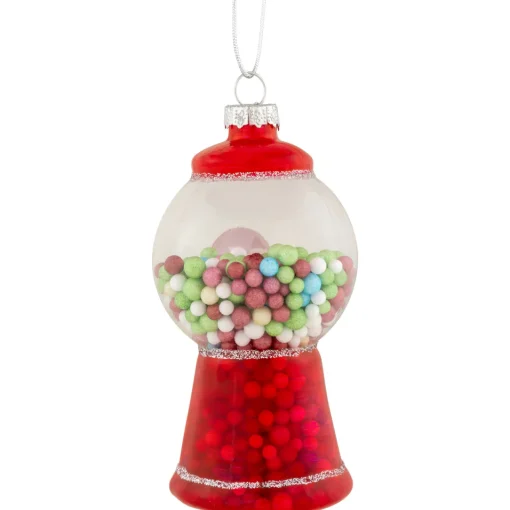 Outlet 4" Retro Gumball Machine Glass Christmas Ornament Food & Beverage