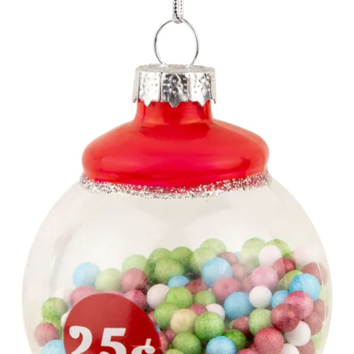 Outlet 4" Retro Gumball Machine Glass Christmas Ornament Food & Beverage