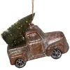 Hot 5.75" Retro Mercury Glass Country Rustic Pickup Truck Christmas Ornament Transportation