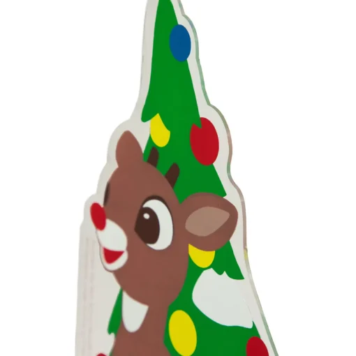 Outlet 8" Rudolph and Christmas Tree Double Sided Gel Window Cling Decoration Window