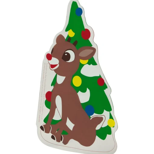 Outlet 8" Rudolph and Christmas Tree Double Sided Gel Window Cling Decoration Window