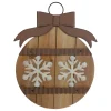 Outlet 16" Rustic Brown Snowflakes Christmas Ornament Wall Sign Door