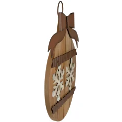 Outlet 16" Rustic Brown Snowflakes Christmas Ornament Wall Sign Door
