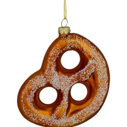 Best 4.5" Salted Soft Pretzel Glass Christmas Ornament Food & Beverage