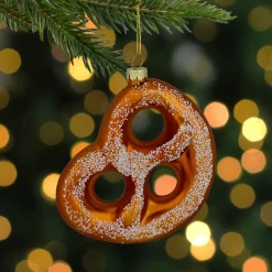 Best 4.5" Salted Soft Pretzel Glass Christmas Ornament Food & Beverage