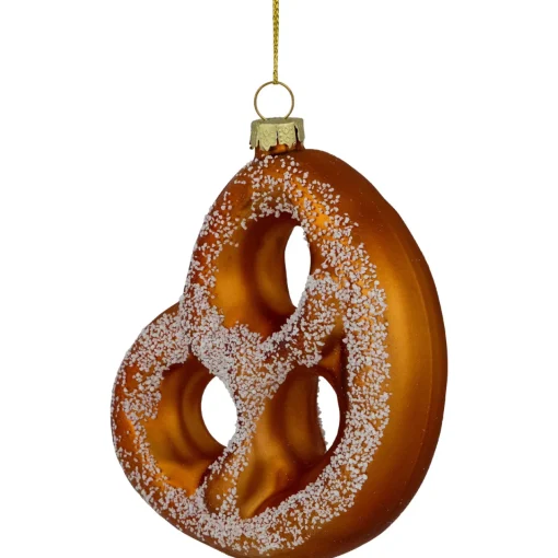 Best 4.5" Salted Soft Pretzel Glass Christmas Ornament Food & Beverage